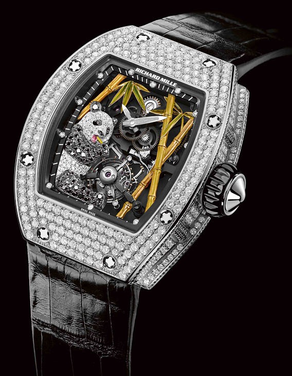 Replica Richard Mille RM 026-01 Tourbillon Panda Pavé White Gold Watch Replica Richard Mille RM 026-01 Tourbillon Panda Pavé White Gold Watch